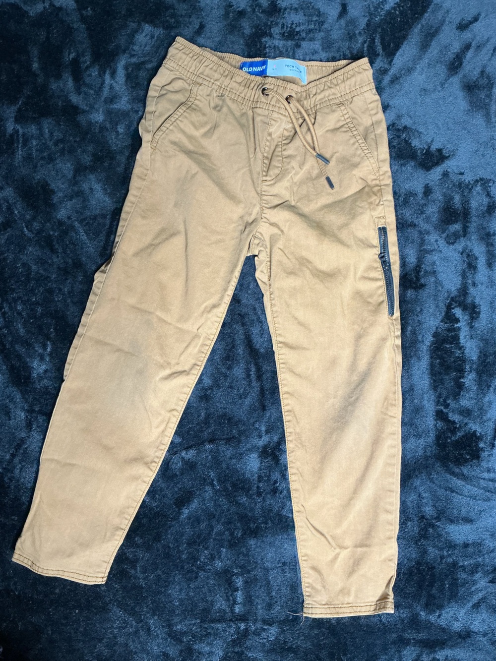 Old Navy Boys Tan Jogger Pants with Zip Pocket